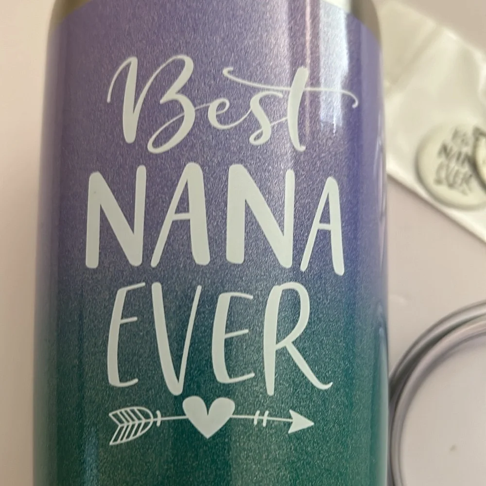 Best Nana Ever Purple TUMBLER + BONUS Best Nana Ever Key Chain - PLS. READ